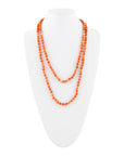 Immeasurable Bead Necklace - Polished Orange Jasper