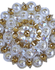 Bright Silver Champagne & AB Crystal Conchos - Sizes from 1"- 3" and Buckles