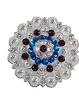 Red White & Blue Bright Silver Berry Jacket European Crystal