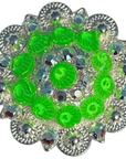 Bright Silver Neon Green and AB
