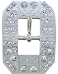 Bright Silver AB Crystal Conchos - Sizes from 1"- 3" and Buckles
