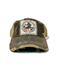 Bourbon Cowgirl Distressed Black Snap Back Trucker Hat