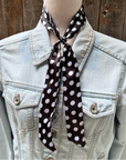 Black and White Western Skinny Mini Wild Rag Scarf / Cowgirl Necktie 