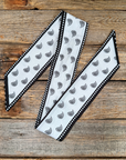 Black and White Western Skinny Mini Wild Rag Scarf / Cowgirl Necktie 