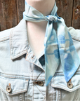 Blue Western Skinny Mini Wild Rag Scarf / Cowgirl Necktie 
