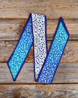 Blue and White Western Skinny Mini Wild Rag Scarf / Cowgirl Necktie 