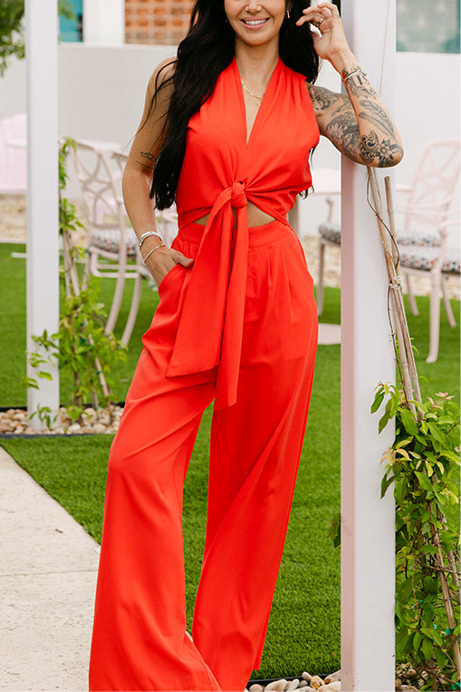 The Jemma Jumpsuit in Red