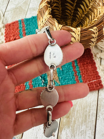 Navajo Rose Dahlia & Sterling Silver Necklace