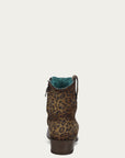 C3627 - WOMEN'S LEOPARD PRINT ROUND TOE ANKLE BOOT WITH ZIPPER