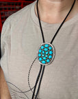 Kingman Turquoise Bolo with  Sterling silver