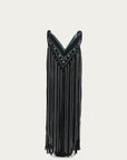 C4087 - WOMEN'S EMBROIDERY EAGLE WITH LAMB AND CRYSTALS FRINGE WITH STUDS SNIP TOE COWBOY BOOT