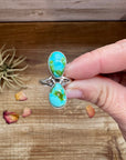 2 Stones Ring- size 8 - Royston Turquoise & Sterling Silver