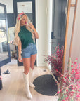 Rhinestone Denim Shorts