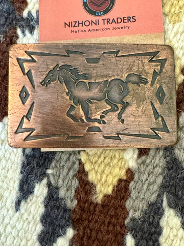 Vintage Handmade Copper Belt Buckle