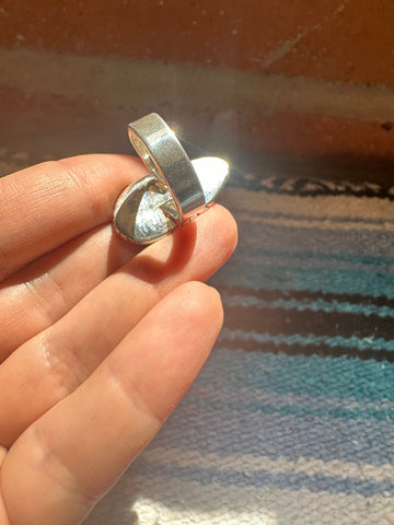 Handmade Golden Hills Turquoise And Sterling Silver Adjustable Ring