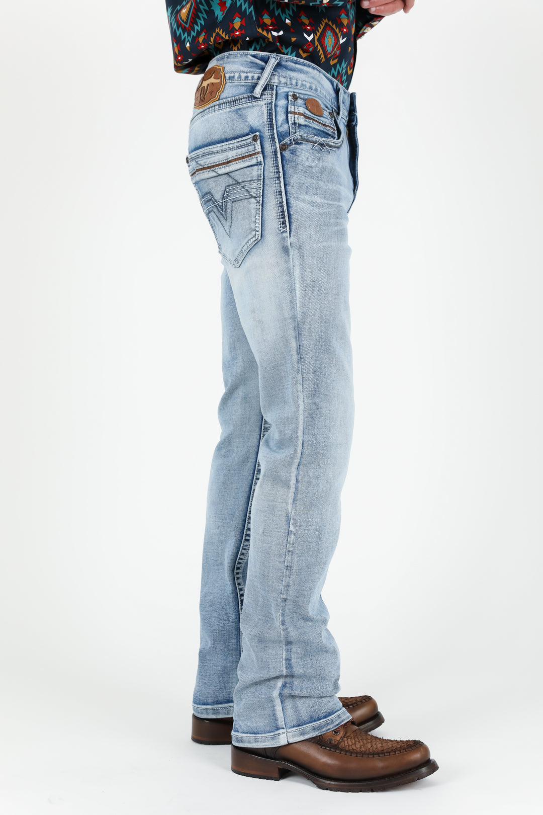 Holt Men&#39;s Light Blue Boot Cut Jeans