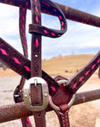 BuckStitch Betty Tack Set Pink/Chocolate
