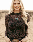 Rodeo Sheer/Mesh Top