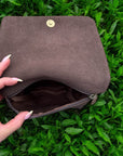 Brown horse crossbody bag