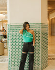 Cut Out Rhinestone Jeans -clearance