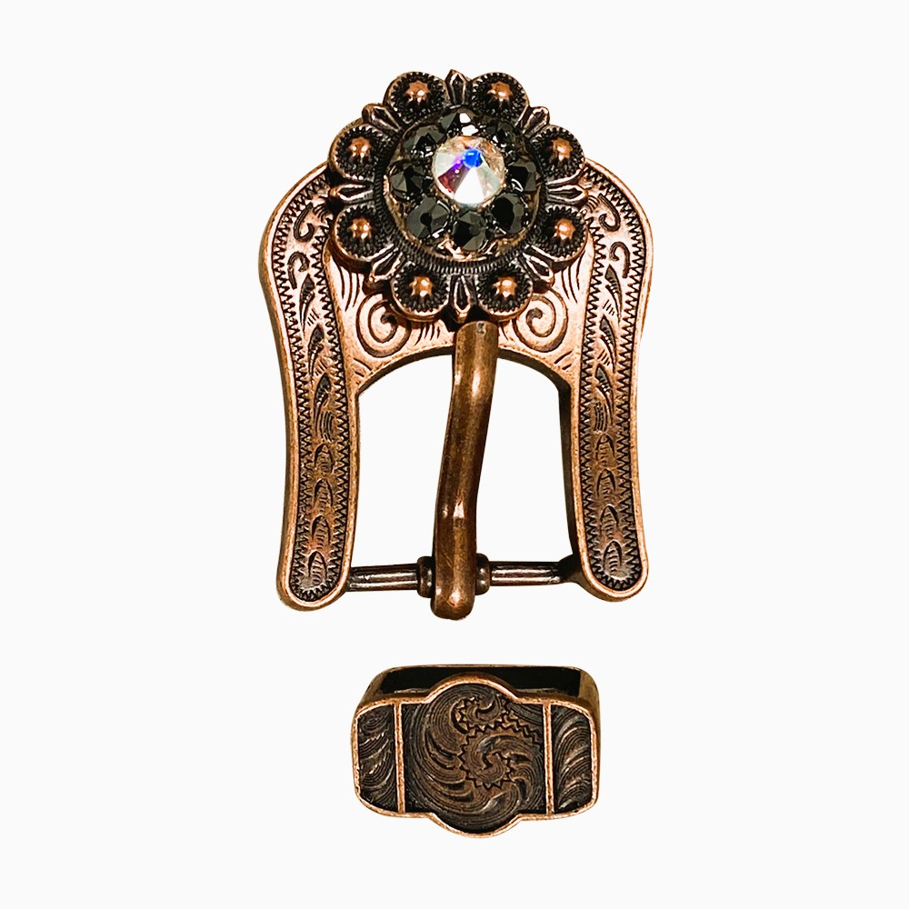 Copper Jet - AB -  Crystal Conchos Sizes from 1&quot;-3&quot; and Buckles