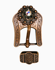 Copper Jet - AB -  Crystal Conchos Sizes from 1"-3" and Buckles