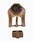 Copper Jet - Champagne - Topaz - Crystal Conchos Sizes from 1"-3" and Buckles