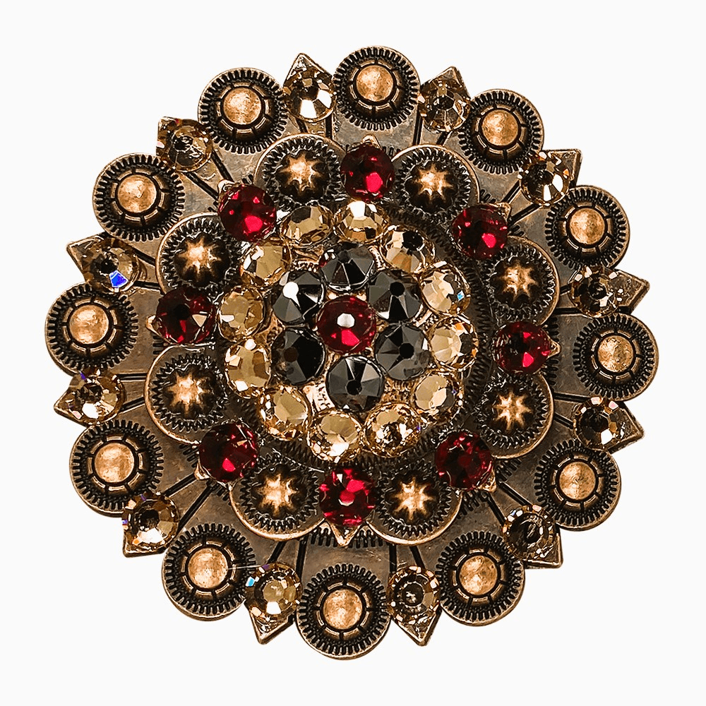 Ruby Jet &amp; Champagne Copper Berry Jacket European Crystal