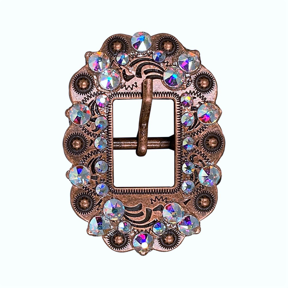 Copper AB Crystal Conchos Sizes from 1&quot;-3&quot; and Buckles
