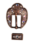 Copper AB Crystal Conchos Sizes from 1"-3" and Buckles