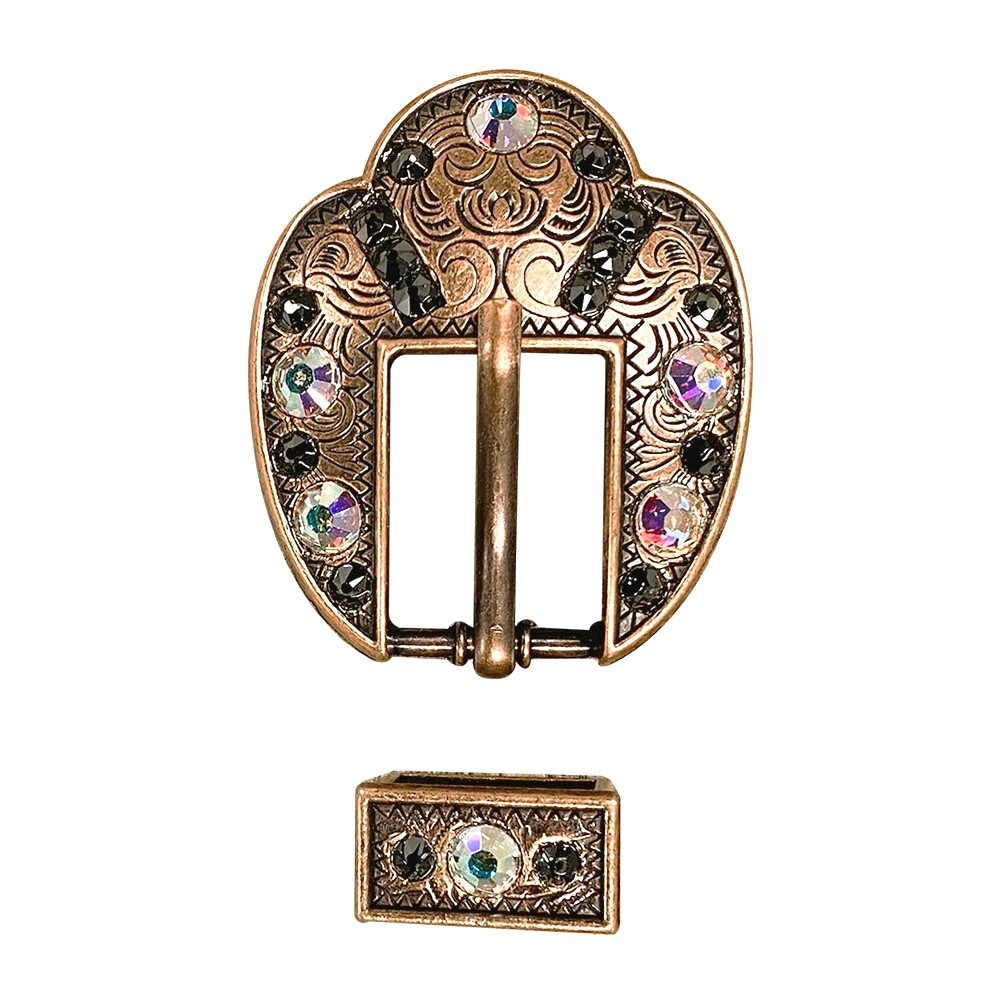 Copper Jet - AB -  Crystal Conchos Sizes from 1&quot;-3&quot; and Buckles