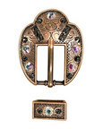 Copper Jet - AB -  Crystal Conchos Sizes from 1"-3" and Buckles