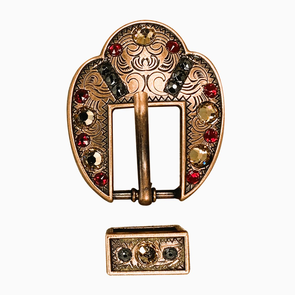 Copper Ruby - Jet - Champagne - Crystal Conchos Sizes from 1&quot;-3&quot; and Buckles