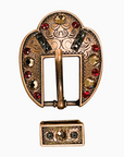 Copper Ruby - Jet - Champagne - Crystal Conchos Sizes from 1"-3" and Buckles
