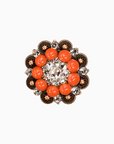 Copper Coral - Clear Crystal Conchos Sizes from 1"-3" and Buckles