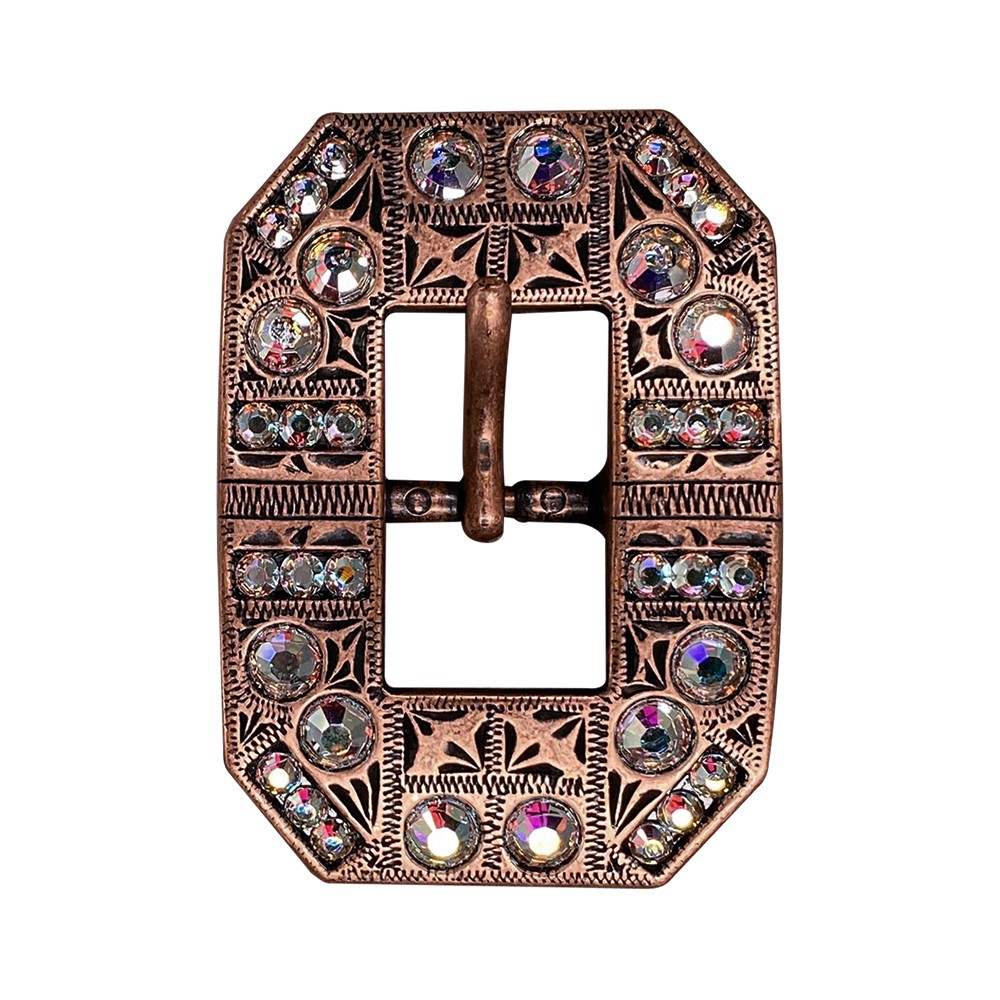 Copper AB Crystal Conchos Sizes from 1&quot;-3&quot; and Buckles