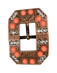 Copper Coral - Clear Crystal Conchos Sizes from 1"-3" and Buckles