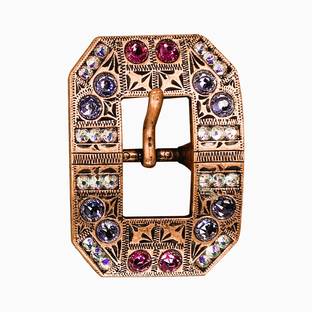 Copper Fuchsia - AB - Lilac Crystal Conchos Sizes from 1&quot;-3&quot; and Buckles