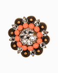 Copper Coral - Clear Crystal Conchos Sizes from 1"-3" and Buckles