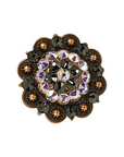 Copper Jet - AB -  Crystal Conchos Sizes from 1"-3" and Buckles