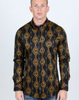 Men’s Legendary Aztec Cotton Spandex Modern Fit shirt - Black