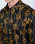Men’s Legendary Aztec Cotton Spandex Modern Fit shirt - Black