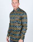 Men’s Legendary Aztec Cotton Spandex Modern Fit shirt - Black
