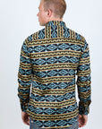 Men’s Legendary Aztec Cotton Spandex Modern Fit shirt - Black