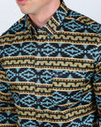 Men’s Legendary Aztec Cotton Spandex Modern Fit shirt - Black
