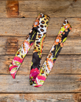 Yellow and Black Western Skinny Mini Wild Rag Scarf / Cowgirl Necktie 