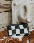 Stockyard Checkered Cowhide Wallet by Countryside Co.
