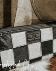 Stockyard Checkered Cowhide Wallet by Countryside Co.