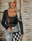 Stockyard Checkered Cowhide Fringe Purse by Countryside Co.