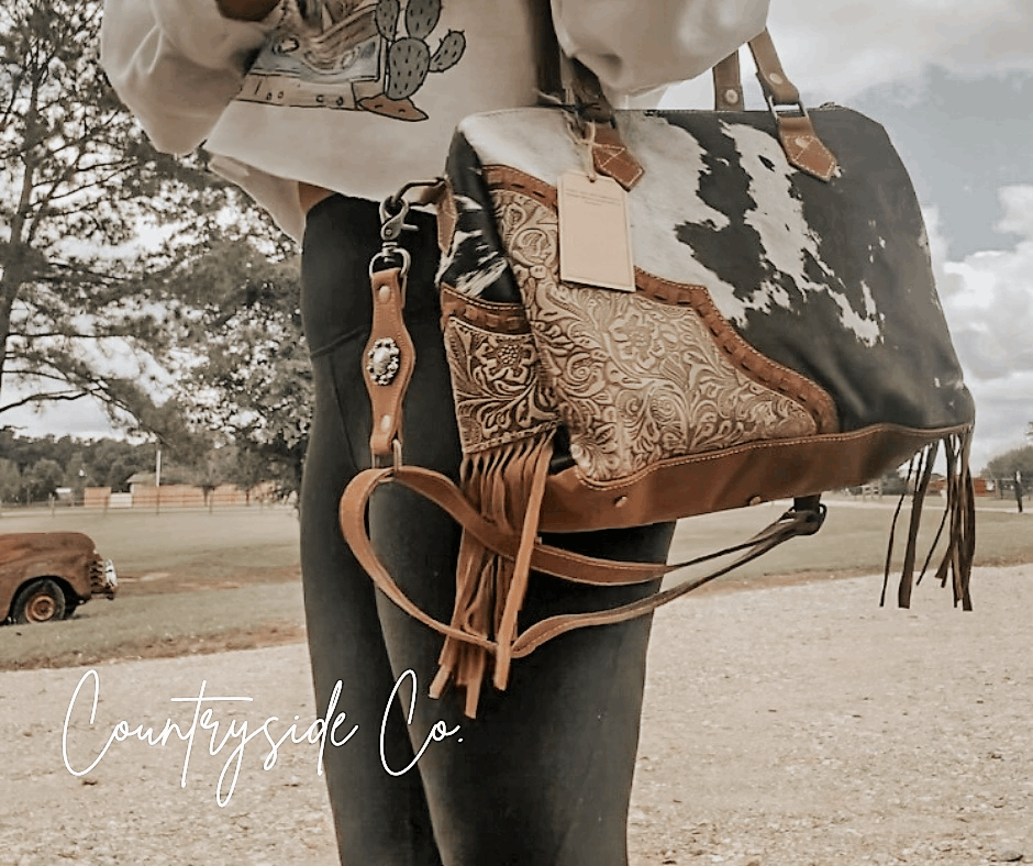 Laramie Cowhide Tooled Leather Concealed Carry Bag, Summer Edition Limited Made